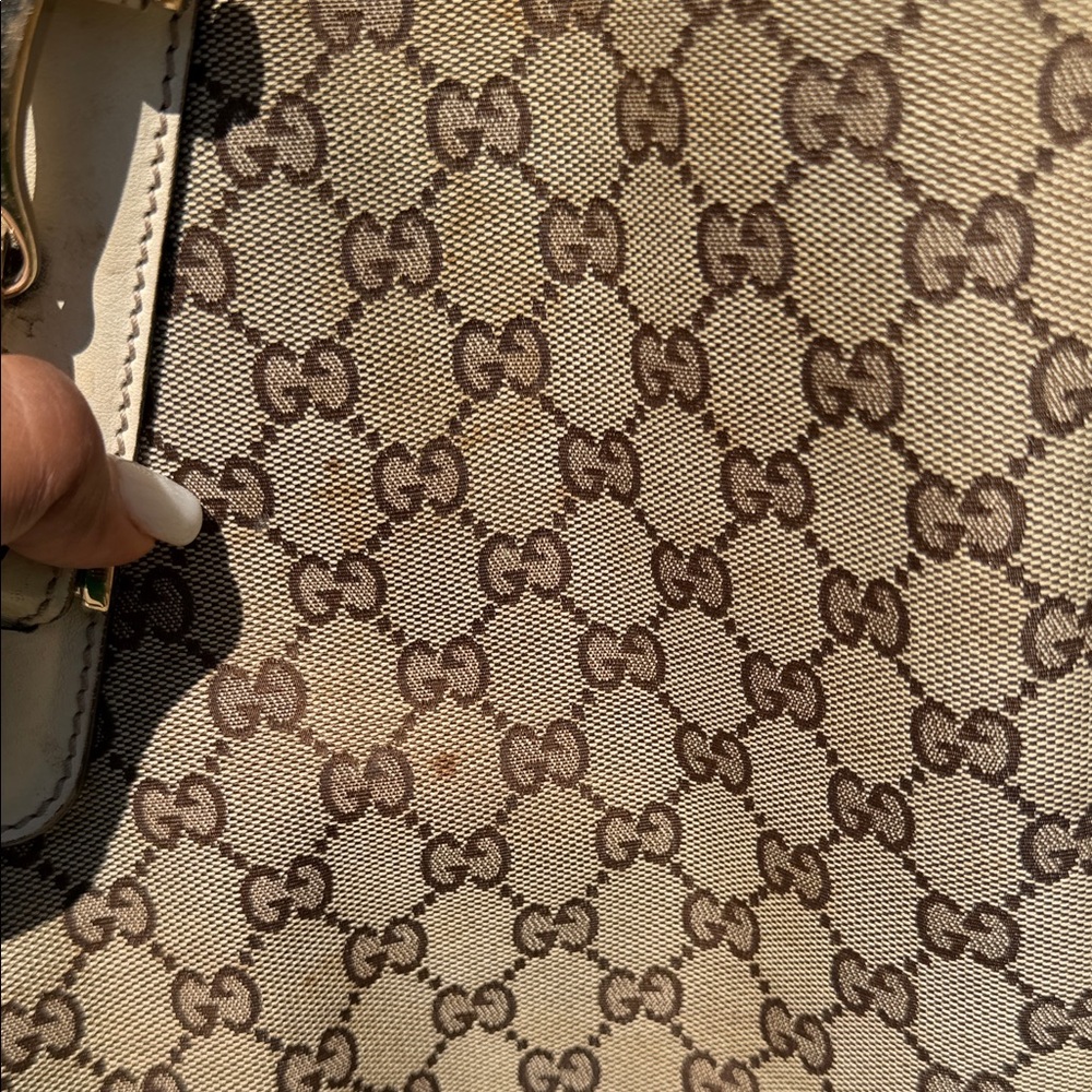 Gucci Pelham Beige GG Canvas Shoulder Bag with Braided Straps - Picture 4 of 11